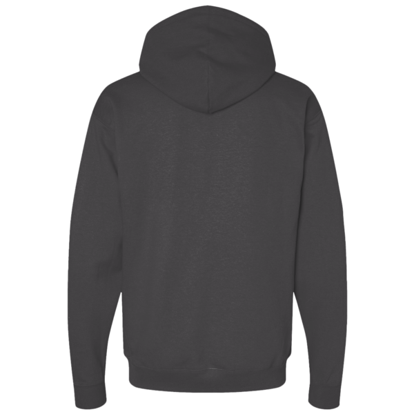 Bella + Canvas Unisex 10 oz. Heavyweight Hoodie Sweatshirt, Asphalt, Back view