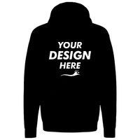 Bella + Canvas Unisex 10 oz. Heavyweight Hoodie Sweatshirt, Black, Front view, Mockup