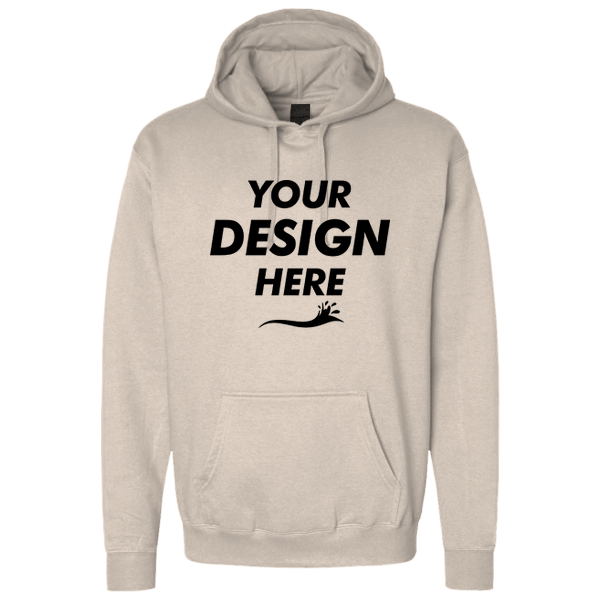 Bella + Canvas Unisex 10 oz. Heavyweight Hoodie Sweatshirt, Dust, Front view, Mockup
