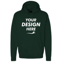 Bella + Canvas Unisex 10 oz. Heavyweight Hoodie Sweatshirt, Forest, Front view, Mockup