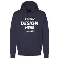 Bella + Canvas Unisex 10 oz. Heavyweight Hoodie Sweatshirt, Navy, Front view, Mockup
