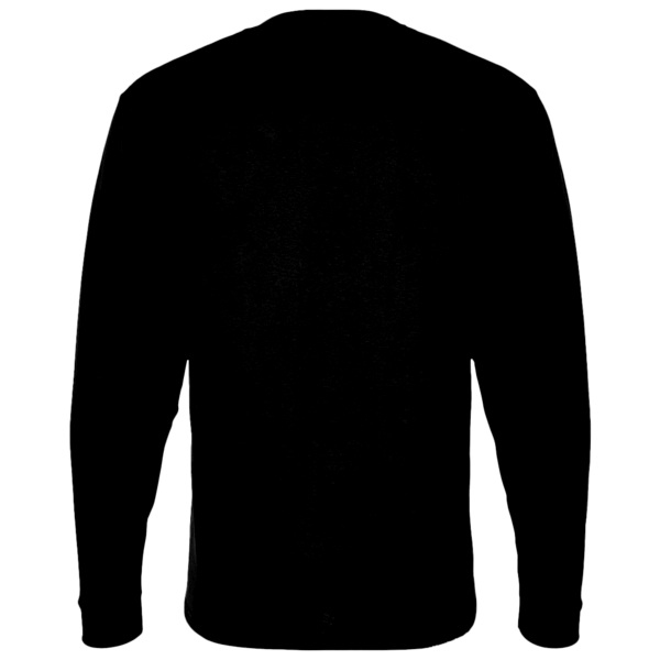 Bella + Canvas Unisex 7.5 oz Heavyweight Long Sleeve Tee, Black, Back view