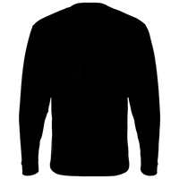 Bella + Canvas Unisex 7.5 oz Heavyweight Long Sleeve Tee, Black, Back view
