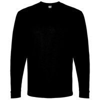 Bella + Canvas Unisex 7.5 oz Heavyweight Long Sleeve Tee, Black, Front view