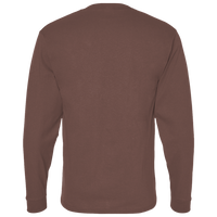 Bella + Canvas Unisex 7.5 oz Heavyweight Long Sleeve Tee, Cocoa, Back view