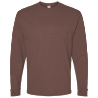 Bella + Canvas Unisex 7.5 oz Heavyweight Long Sleeve Tee, Cocoa, Front view