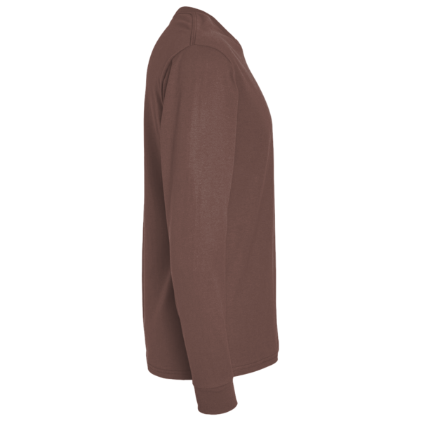 Bella + Canvas Unisex 7.5 oz Heavyweight Long Sleeve Tee, Cocoa, Right Sleeve view