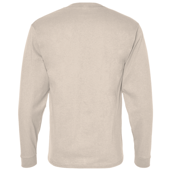 Bella + Canvas Unisex 7.5 oz Heavyweight Long Sleeve Tee, Dust, Back view