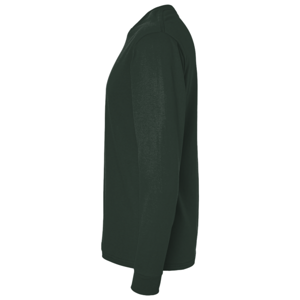 Bella + Canvas Unisex 7.5 oz Heavyweight Long Sleeve Tee, Hunter Green, Left Sleeve view