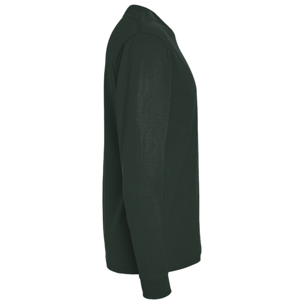 Bella + Canvas Unisex 7.5 oz Heavyweight Long Sleeve Tee, Hunter Green, Right Sleeve view