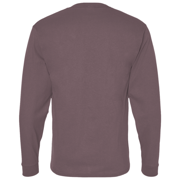 Bella + Canvas Unisex 7.5 oz Heavyweight Long Sleeve Tee, Purple Storm, Back view