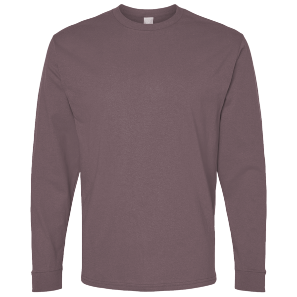 Bella + Canvas Unisex 7.5 oz Heavyweight Long Sleeve Tee, Purple Storm, Front view