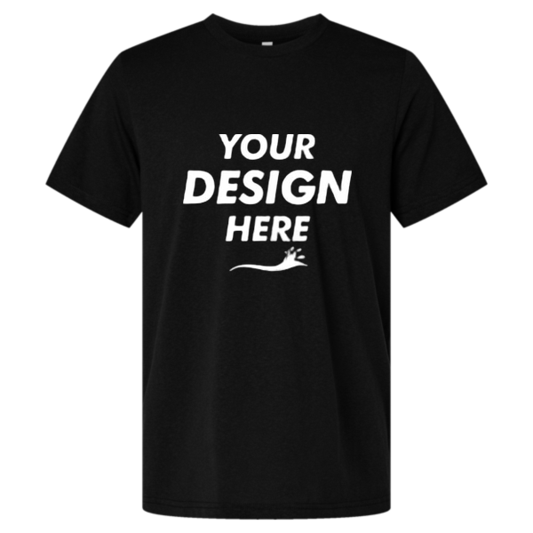 Bella + Canvas Unisex EcoMax Tee, Black, Front view, Mockup
