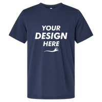 Bella + Canvas Unisex EcoMax Tee, Navy, Front view, Mockup