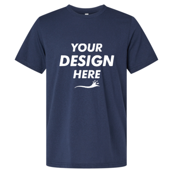 Bella + Canvas Unisex EcoMax Tee, Navy, Front view, Mockup