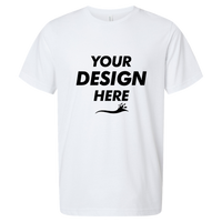 Bella + Canvas Unisex EcoMax Tee, White, Front view, Mockup