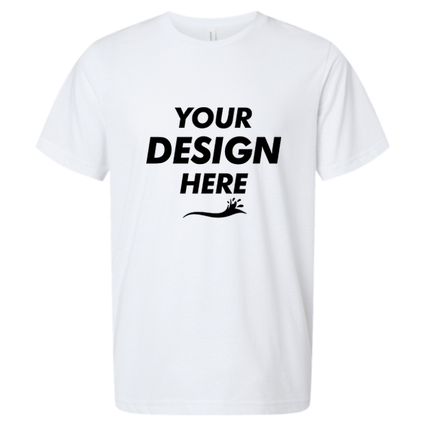 Bella + Canvas Unisex EcoMax Tee, White, Front view, Mockup