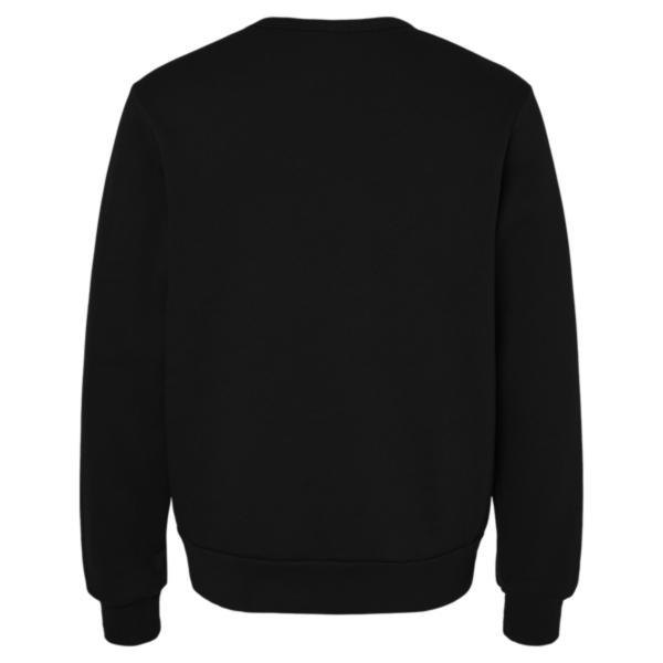 Bella + Canvas Unisex Sponge Fleece Classic Crewneck Sweatshirt, Black, Back view