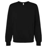 Bella + Canvas Unisex Sponge Fleece Classic Crewneck Sweatshirt, Black, Front view