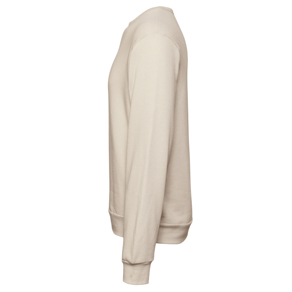 Bella + Canvas Unisex Sponge Fleece Classic Crewneck Sweatshirt, Heather Dust, Left Sleeve view
