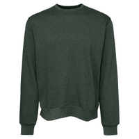Bella + Canvas Unisex Sponge Fleece Classic Crewneck Sweatshirt, Heather Forest, Front view