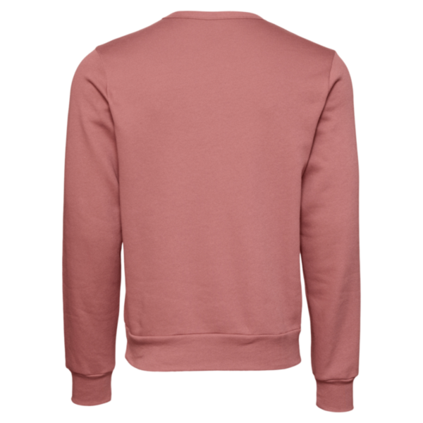 Bella + Canvas Unisex Sponge Fleece Classic Crewneck Sweatshirt, Mauve, Back view