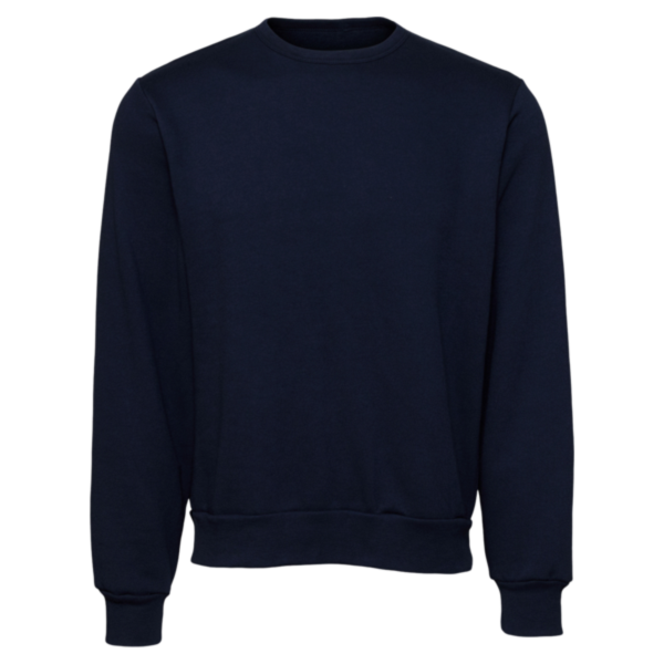 Bella + Canvas Unisex Sponge Fleece Classic Crewneck Sweatshirt, Navy, Front view