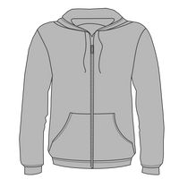 Bella + Canvas Unisex Sponge Fleece DTM Full-Zip Hoodie Sweatshirt, Athletic Heather, Front view