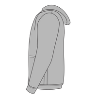Bella + Canvas Unisex Sponge Fleece DTM Full-Zip Hoodie Sweatshirt, Athletic Heather, Left Sleeve view
