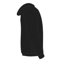 Bella + Canvas Unisex Sponge Fleece DTM Full-Zip Hoodie Sweatshirt, Black, Right Sleeve view