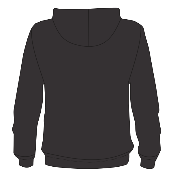 Bella + Canvas Unisex Sponge Fleece DTM Full-Zip Hoodie Sweatshirt, Dark Grey Heather, Back view