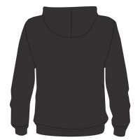 Bella + Canvas Unisex Sponge Fleece DTM Full-Zip Hoodie Sweatshirt, Dark Grey Heather, Back view