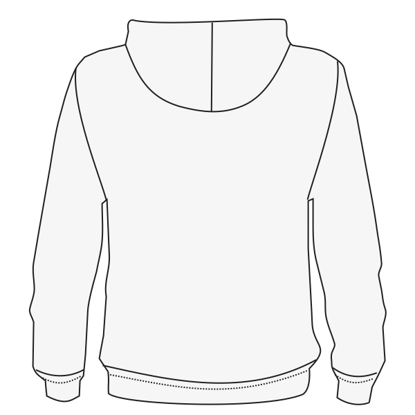 Bella + Canvas Unisex Sponge Fleece DTM Full-Zip Hoodie Sweatshirt, White, Back view