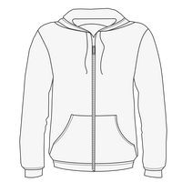 Bella + Canvas Unisex Sponge Fleece DTM Full-Zip Hoodie Sweatshirt, White, Front view