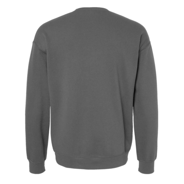 Bella + Canvas Unisex Sponge Fleece Drop Shoulder Crewneck Sweatshirt, Asphalt, Back view