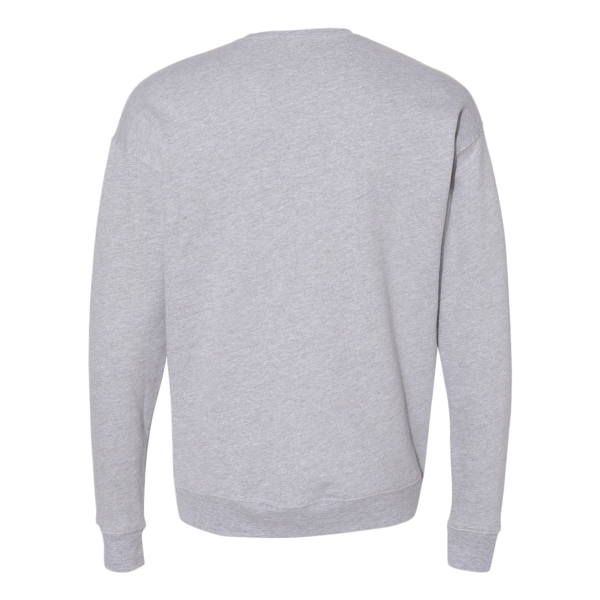 Bella + Canvas Unisex Sponge Fleece Drop Shoulder Crewneck Sweatshirt, Athletic Heather, Back view
