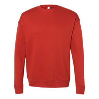 Bella + Canvas Unisex Sponge Fleece Drop Shoulder Crewneck Sweatshirt, Brick, Front view