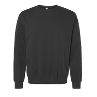 Bella + Canvas Unisex Sponge Fleece Drop Shoulder Crewneck Sweatshirt, Dark Grey, Front view