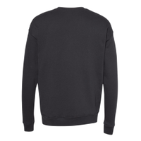 Bella + Canvas Unisex Sponge Fleece Drop Shoulder Crewneck Sweatshirt, Dtg Dark Grey, Back view