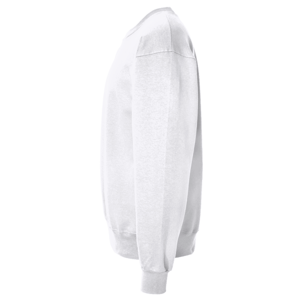 Bella + Canvas Unisex Sponge Fleece Drop Shoulder Crewneck Sweatshirt, Dtg White, Left Sleeve view