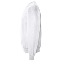 Bella + Canvas Unisex Sponge Fleece Drop Shoulder Crewneck Sweatshirt, Dtg White, Left Sleeve view