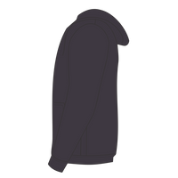 Bella + Canvas Unisex Sponge Fleece Drop Shoulder Hoodie Sweatshirt, Dark Grey, Left Sleeve view