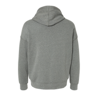 Bella + Canvas Unisex Sponge Fleece Drop Shoulder Hoodie Sweatshirt, Deep Heather, Back view