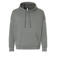 Bella + Canvas Unisex Sponge Fleece Drop Shoulder Hoodie Sweatshirt, Deep Heather, Front view