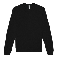 Bella + Canvas Unisex Sponge Fleece Raglan Crewneck Sweatshirt, Black Heather / Black Heather, Front view