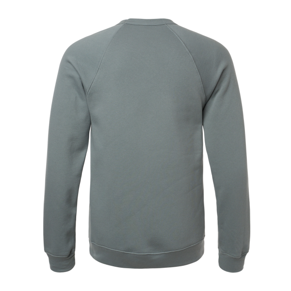 Bella + Canvas Unisex Sponge Fleece Raglan Crewneck Sweatshirt, Blue Storm / Blue Storm, Back view