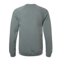 Bella + Canvas Unisex Sponge Fleece Raglan Crewneck Sweatshirt, Blue Storm / Blue Storm, Back view