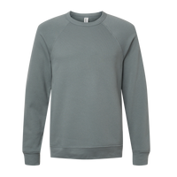 Bella + Canvas Unisex Sponge Fleece Raglan Crewneck Sweatshirt, Blue Storm / Blue Storm, Front view