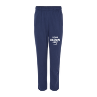 Bella + Canvas Unisex Sponge Fleece Straight Leg Sweatpants, Navy, Front view, Mockup