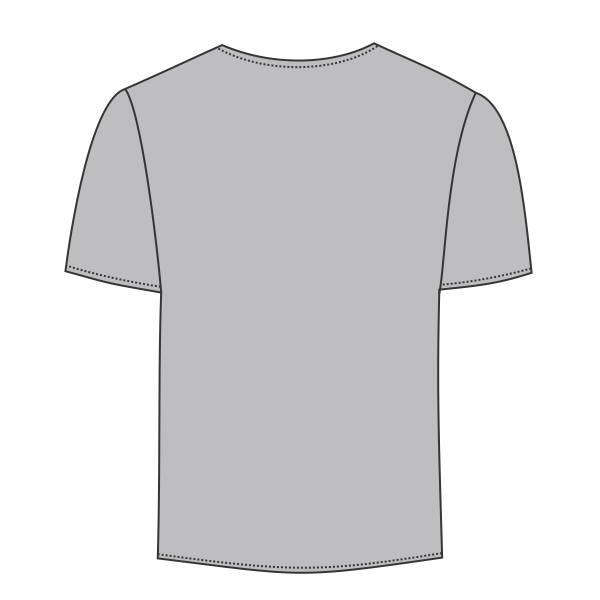 Bella + Canvas Unisex Sueded Tee, Athletic Heather, Back view